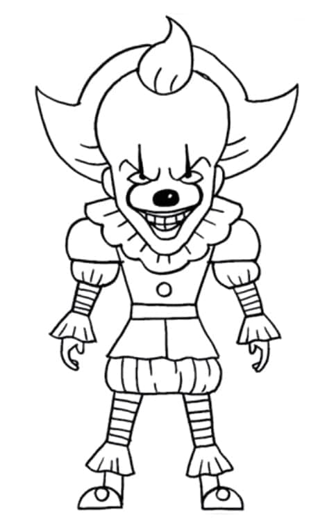 Coloriage Pennywise Imprimable Gratuit Pour les Enfants