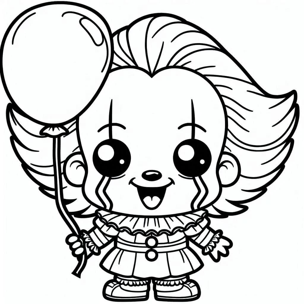 Coloriage Pennywise Kawaii