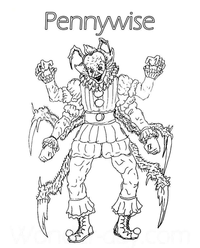 Coloriage Pennywise Pour les Enfants