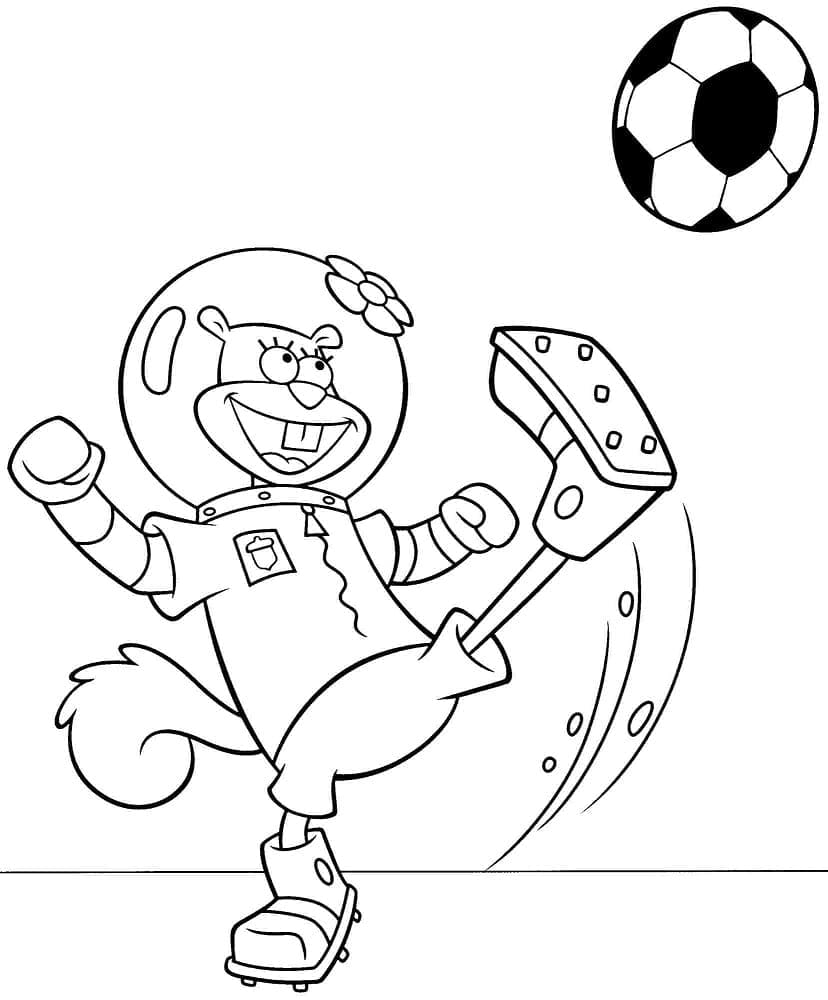 Coloriage Sandy Ecureuil Gratuit Pour les Enfants