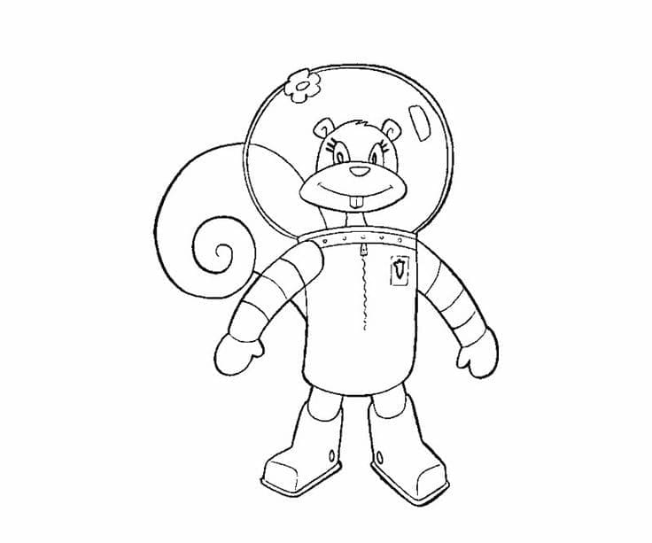 Coloriage Sandy Ecureuil Imprimable Pour Enfants