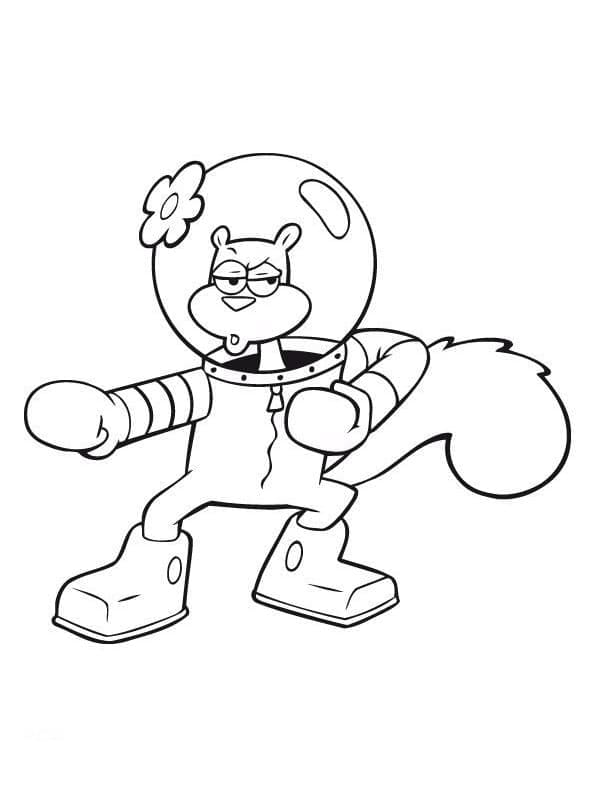 Coloriage Sandy Ecureuil Imprimable Pour les Enfants