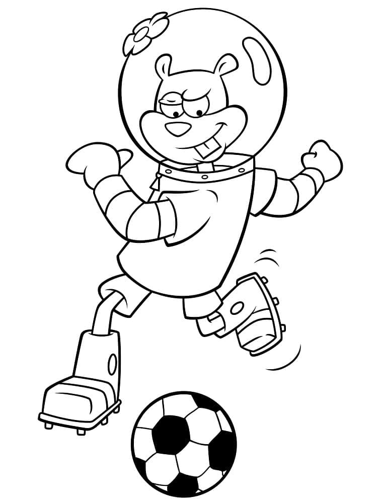 Coloriage Sandy Ecureuil Imprimable