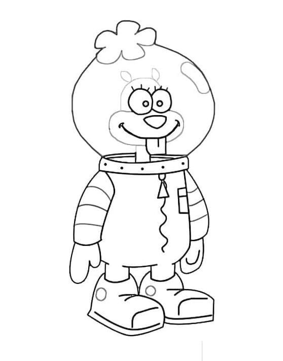 Coloriage Sandy Ecureuil Mignonne