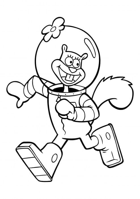 Coloriage Sandy Ecureuil Pour Enfants
