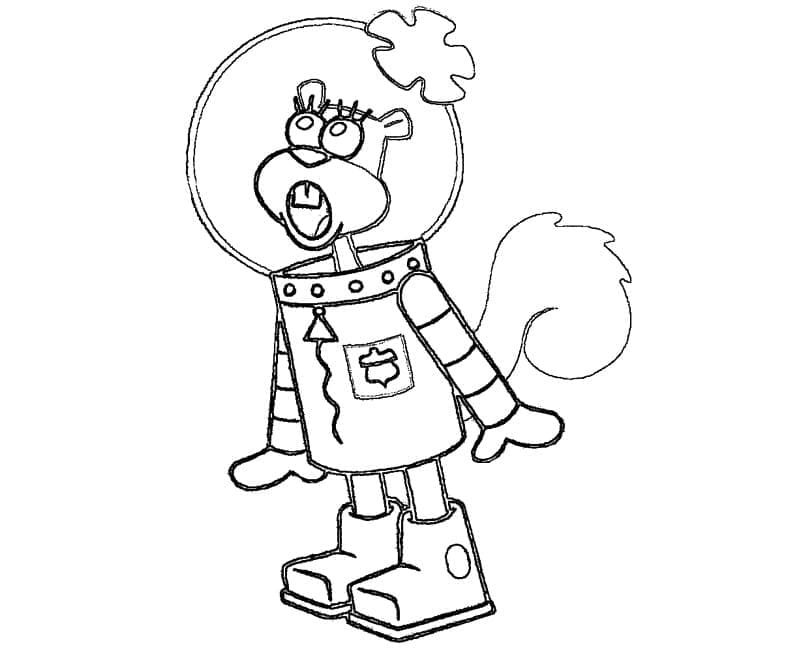 Coloriage Sandy Ecureuil Pour les Enfants