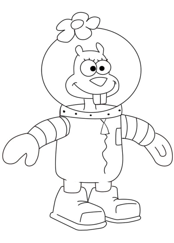Coloriage Sandy Ecureuil