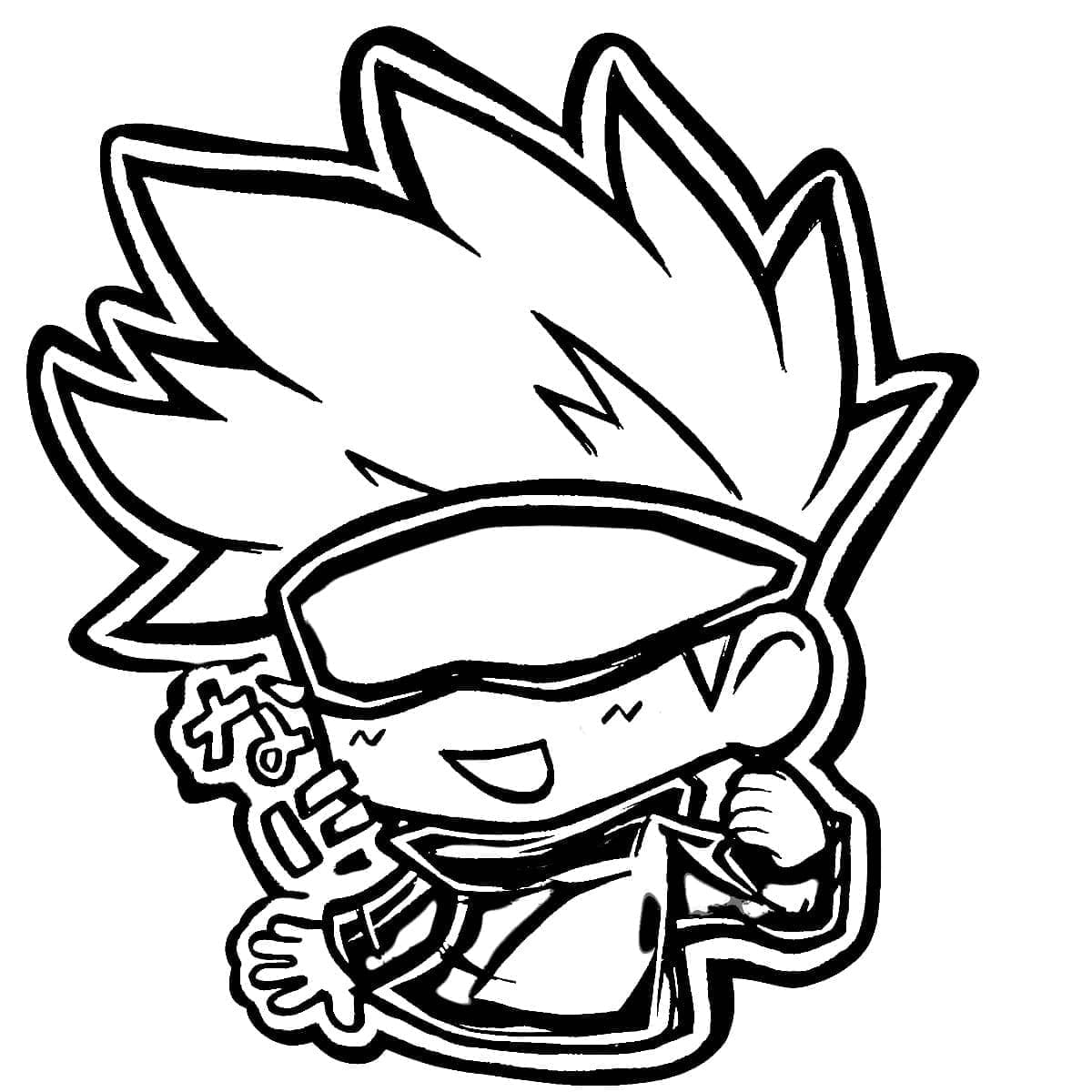 Coloriage Satoru Gojo Chibi
