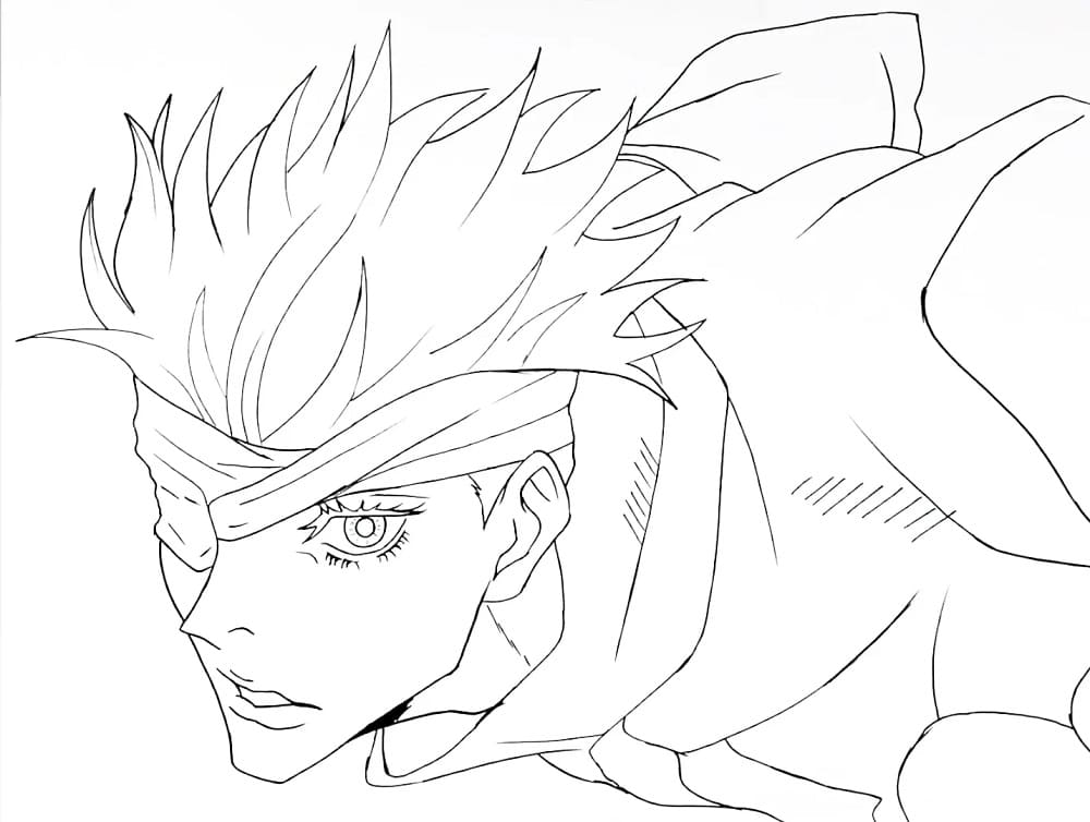 Coloriage Satoru Gojo dans Anime Jujutsu Kaisen