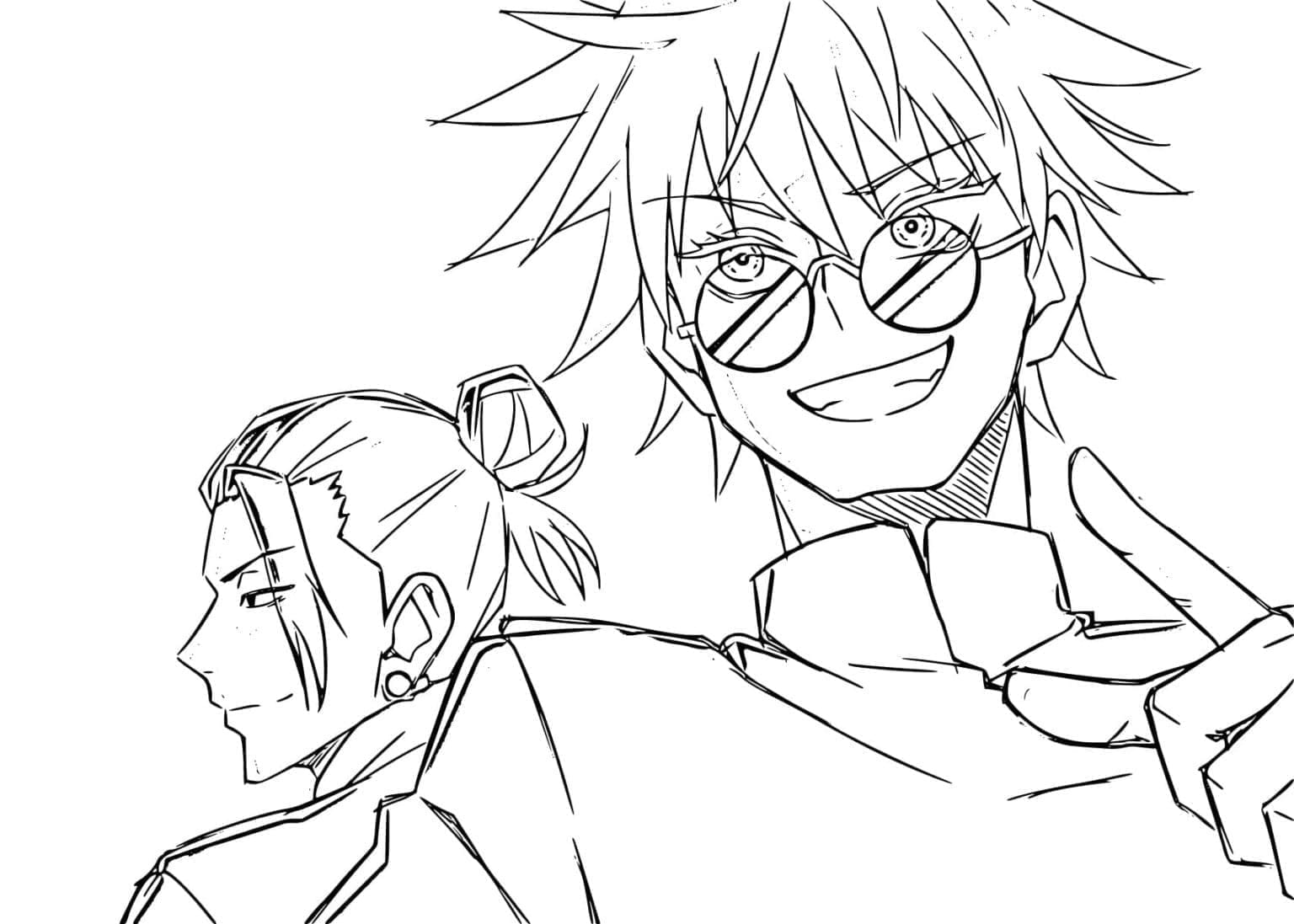 Coloriage Satoru Gojo et Suguru Geto