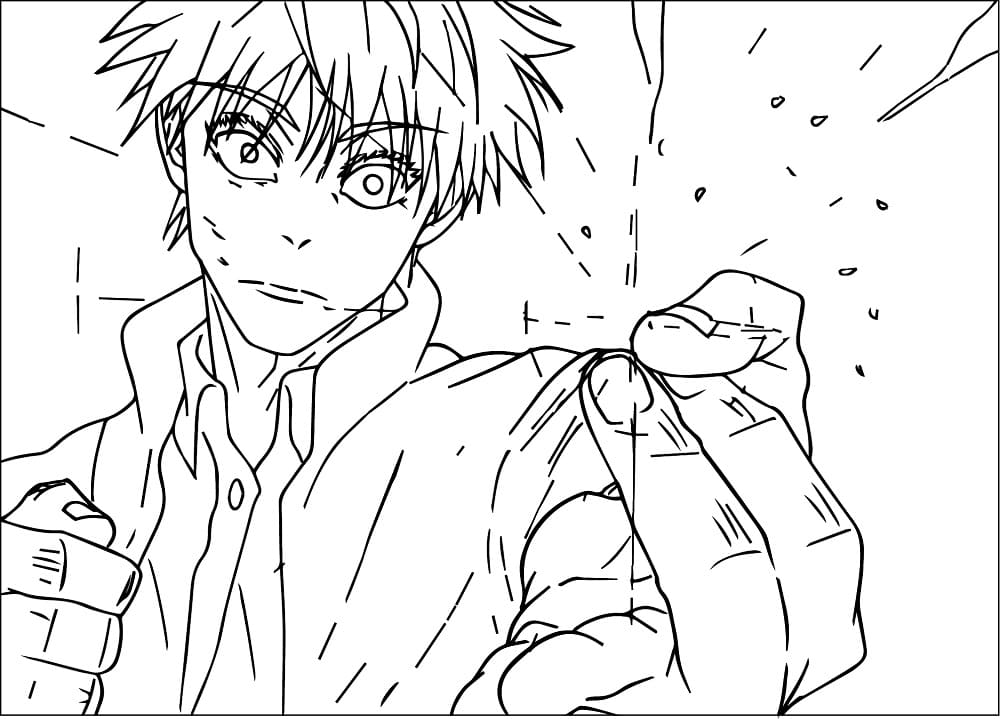 Coloriage Satoru Gojo Gratuit Pour Enfants