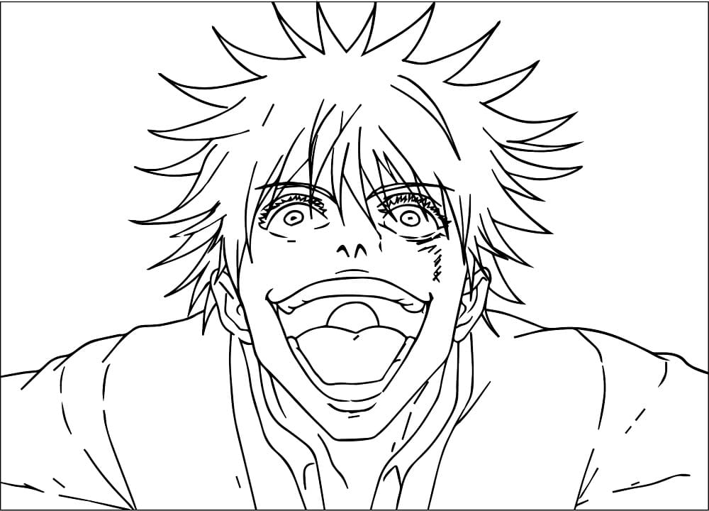 Coloriage Satoru Gojo Imprimable Gratuit