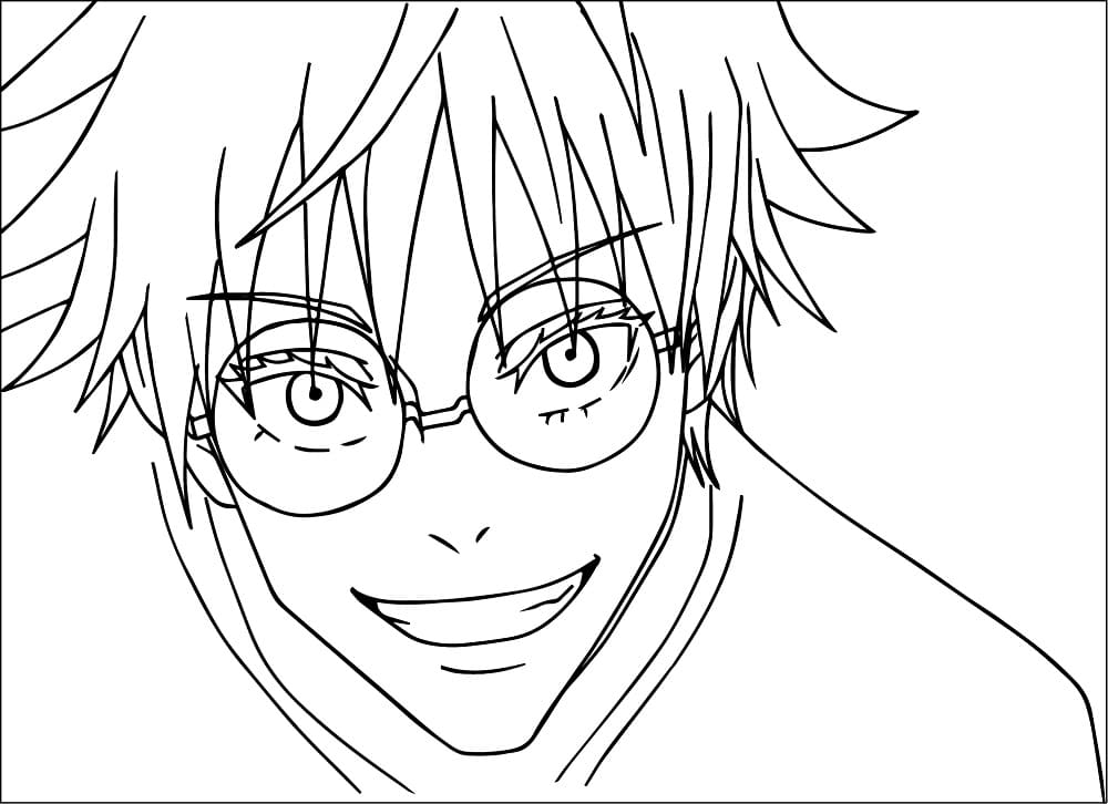Coloriage Satoru Gojo Imprimable Pour Enfants
