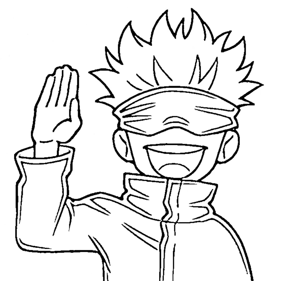 Coloriage Satoru Gojo Mignon