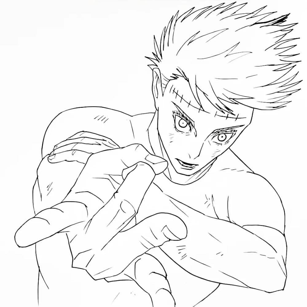 Coloriage Satoru Gojo Pour Enfants