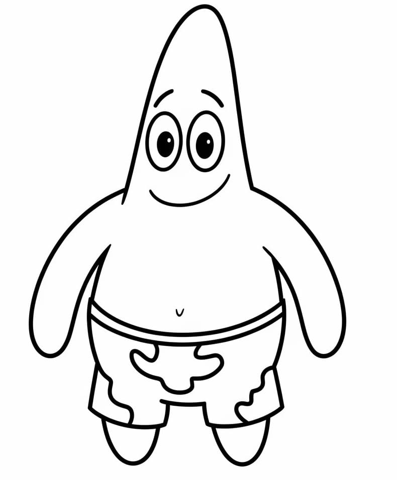 Coloriage Simple Patrick Étoile