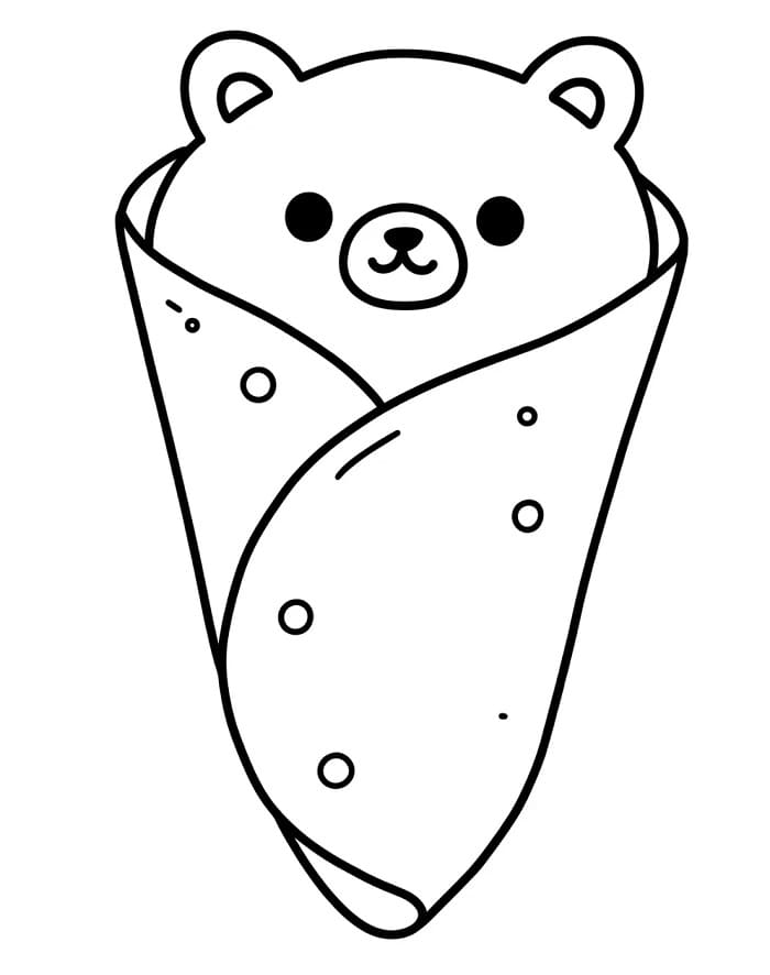 Coloriage Une jolie crêpe