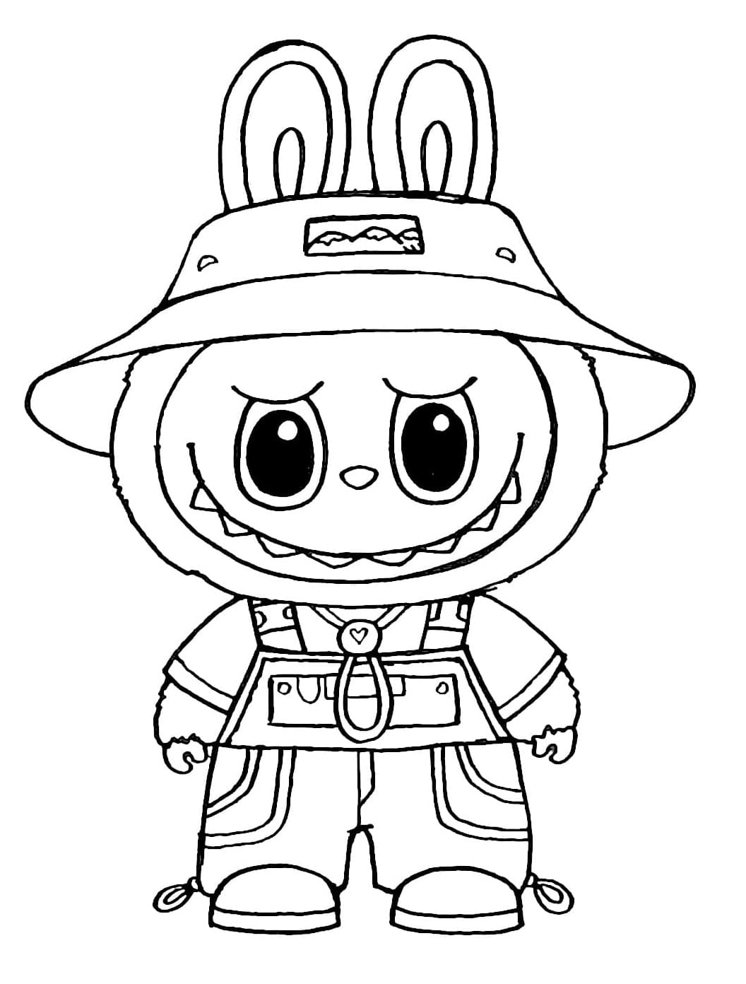 Coloriage Adorable Labubu