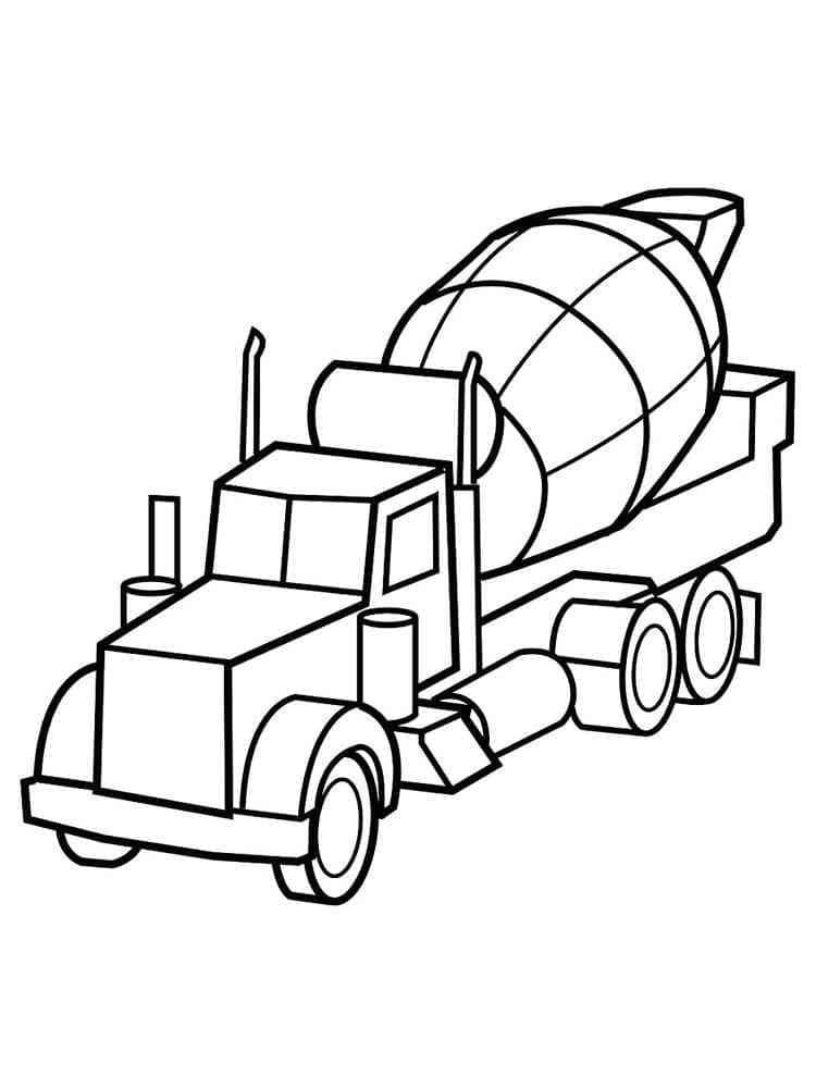 Coloriage Camion Toupie Facile