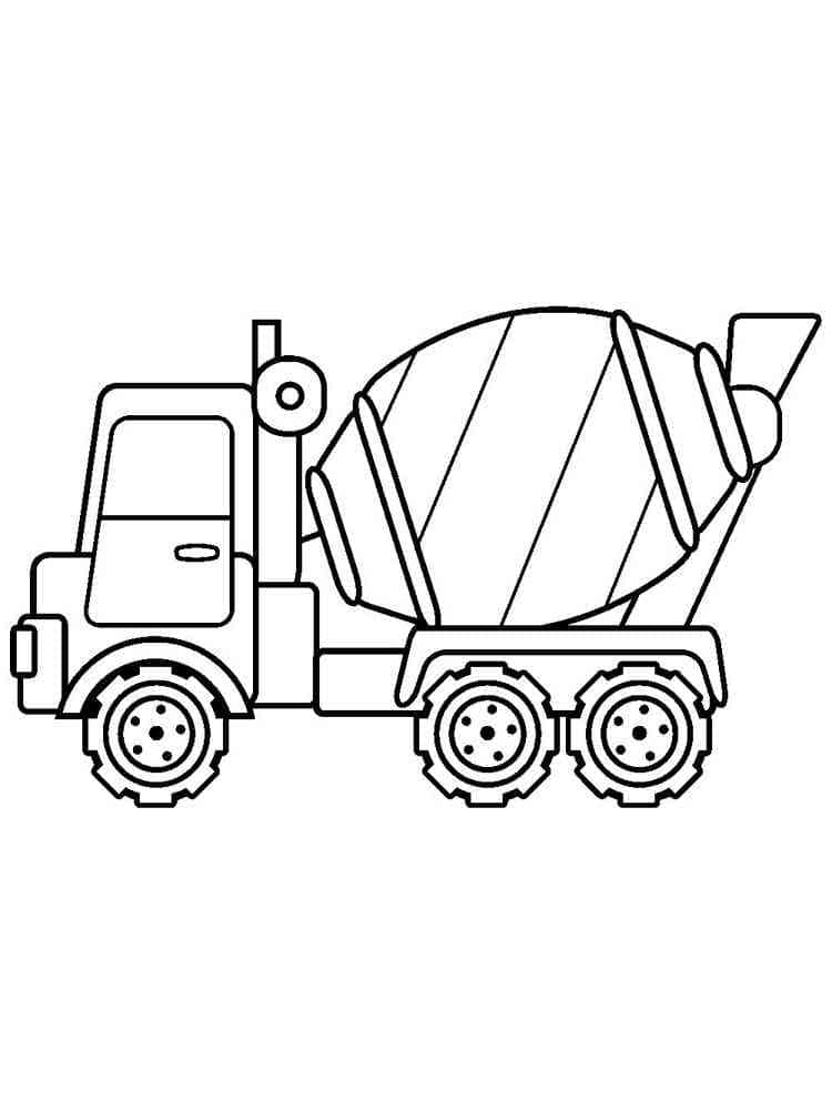 Coloriage Camion Toupie Gratuit Pour Enfants