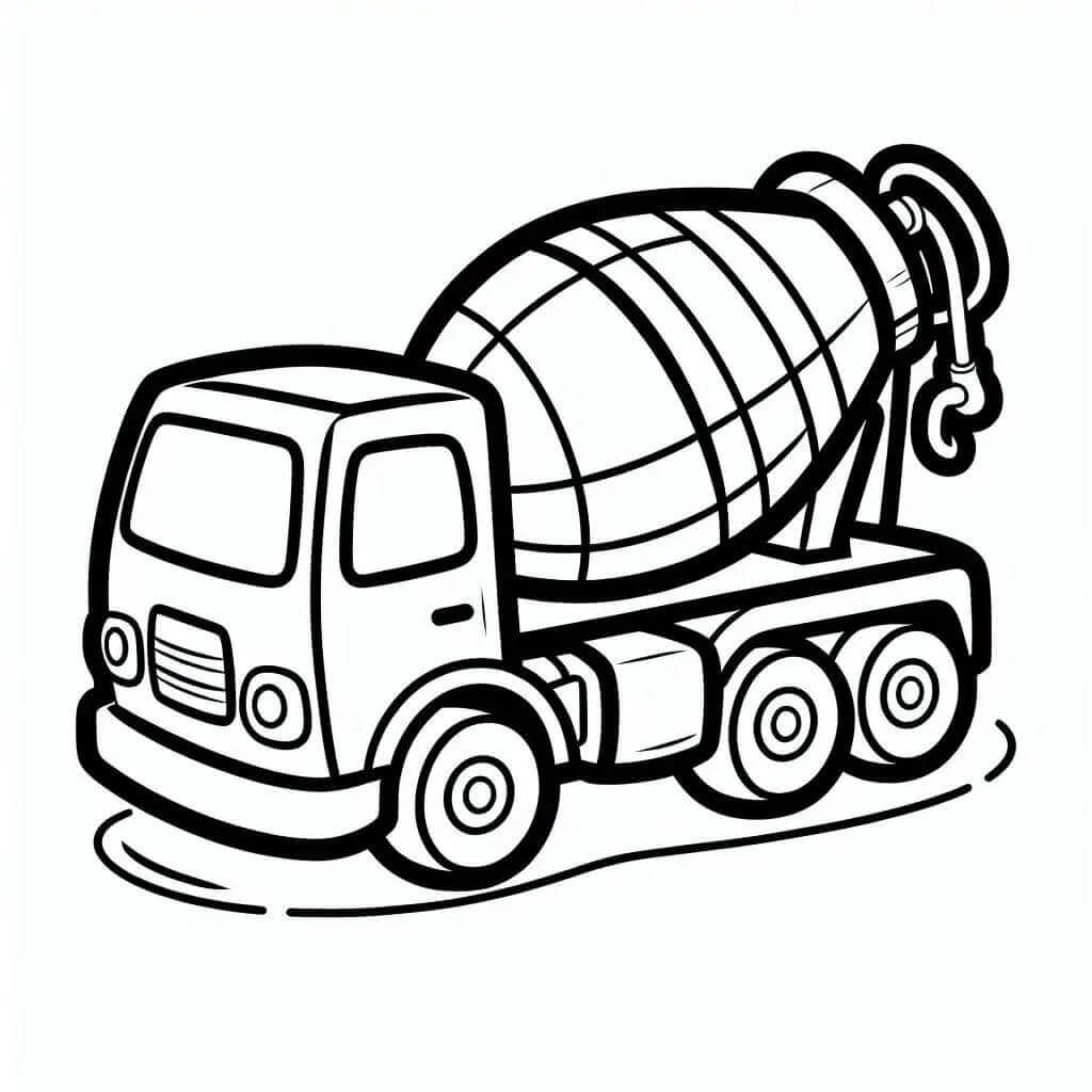 Coloriage Camion Toupie Gratuit Pour les Enfants