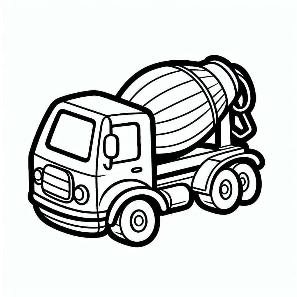 Coloriage Camion Toupie Gratuit