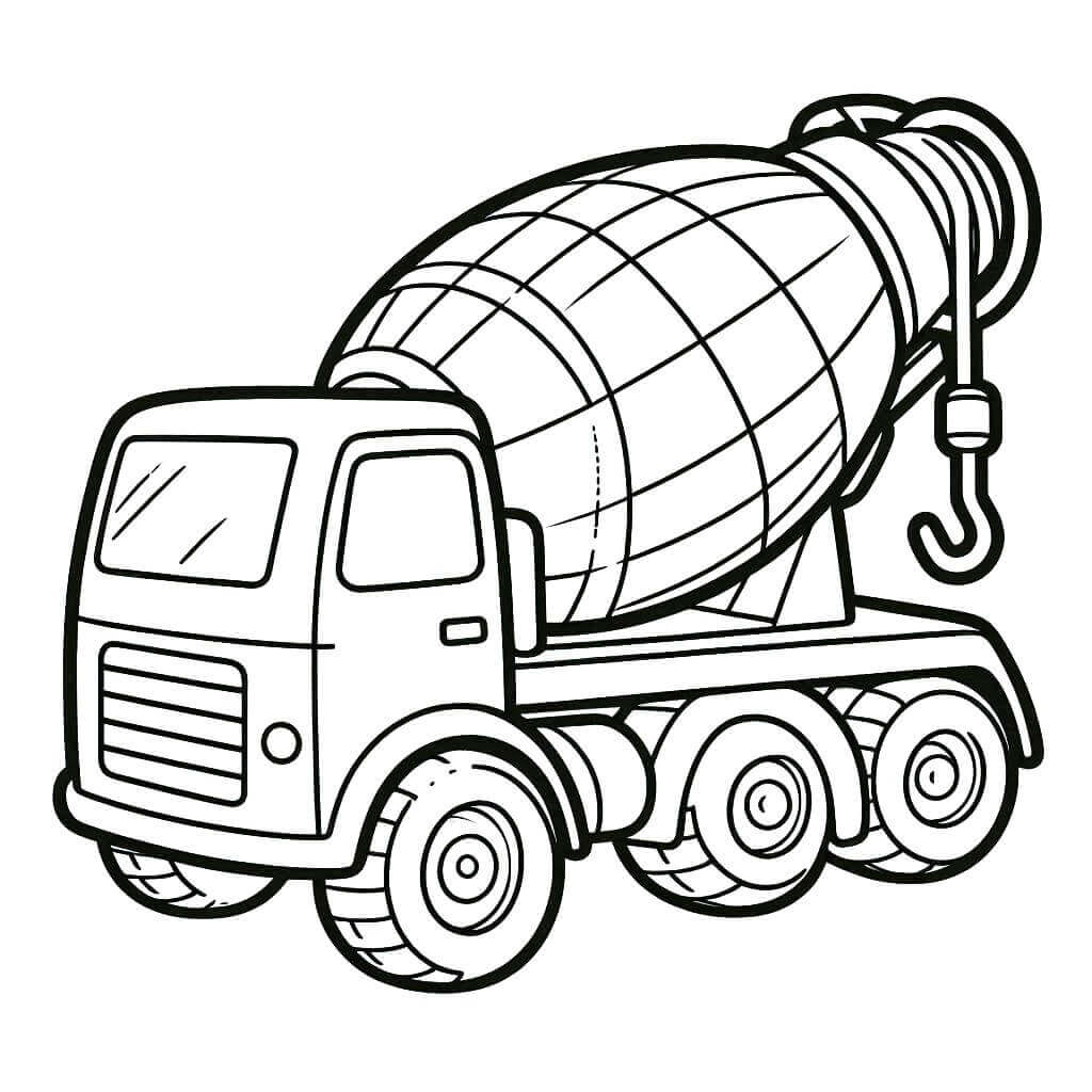Coloriage Camion Toupie Imprimable Gratuit Pour les Enfants