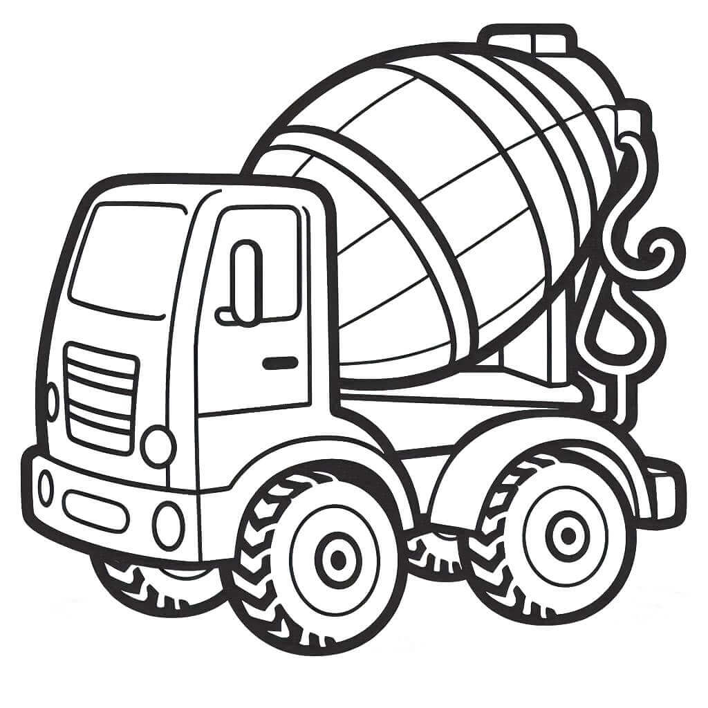Coloriage Camion Toupie Imprimable Pour les Enfants