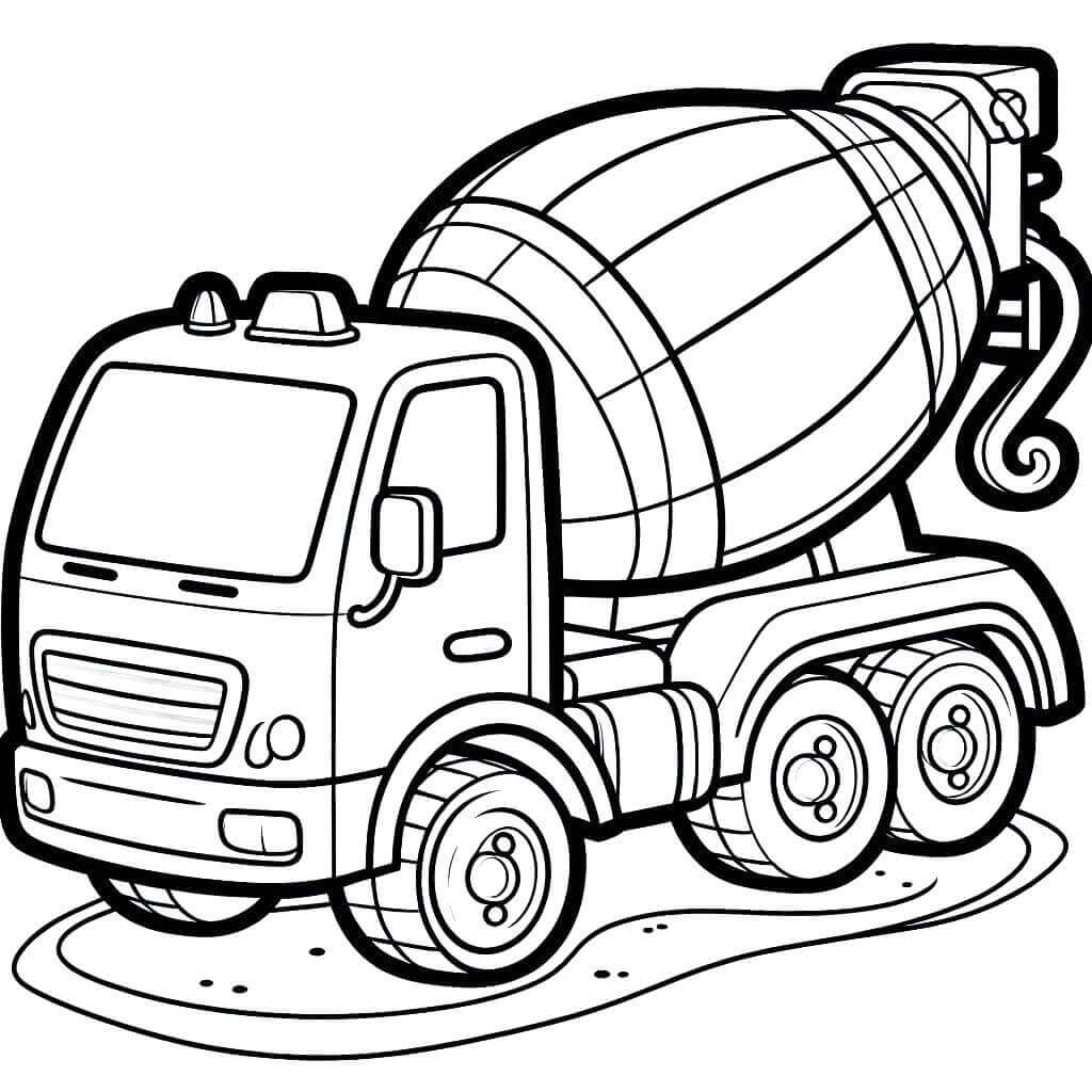 Coloriage Camion Toupie Imprimable