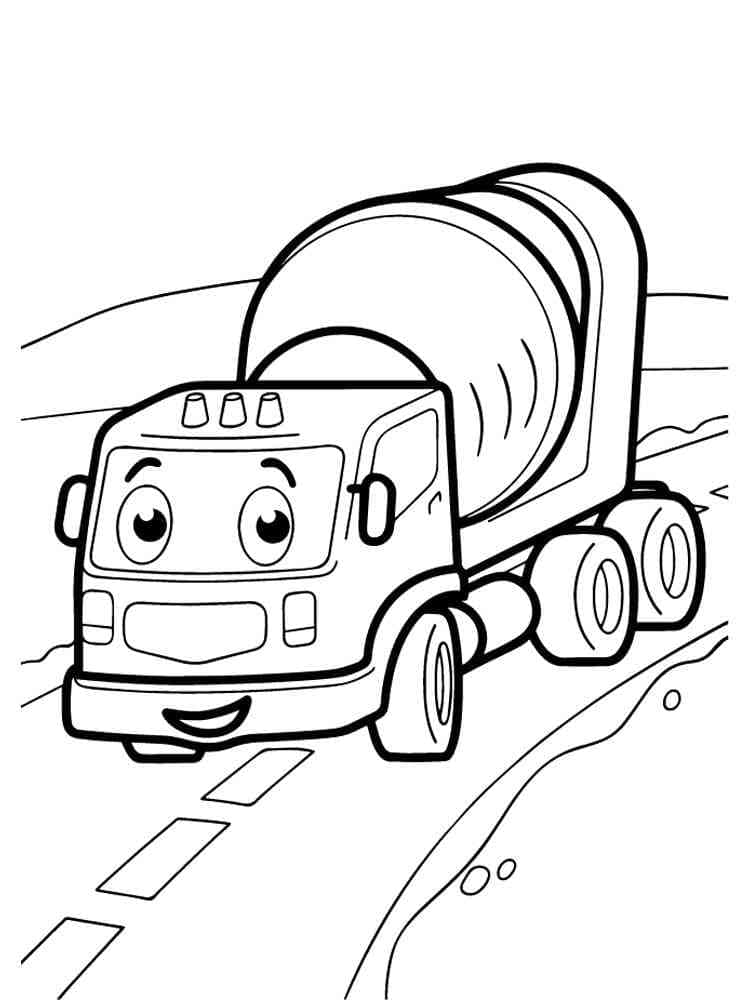 Coloriage Camion Toupie