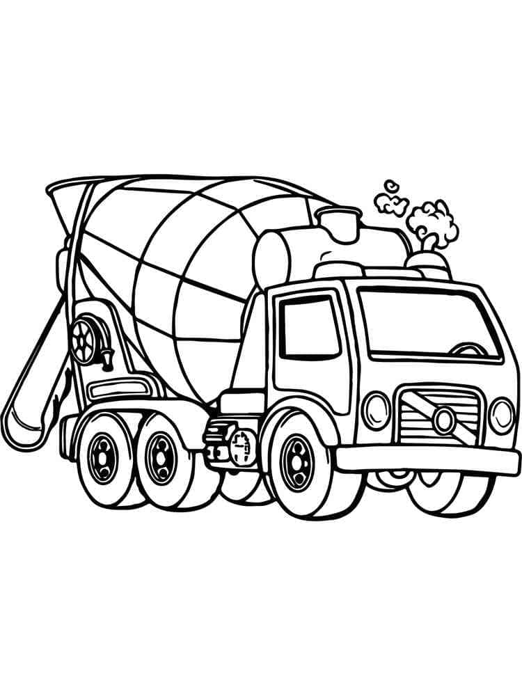 Coloriage Camion Toupie Pour Enfants
