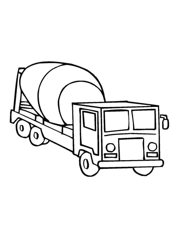 Coloriage Camion Toupie Pour les Enfants de 2 Ans