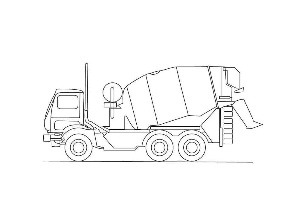 Coloriage Camion Toupie Pour les Enfants de 4 Ans