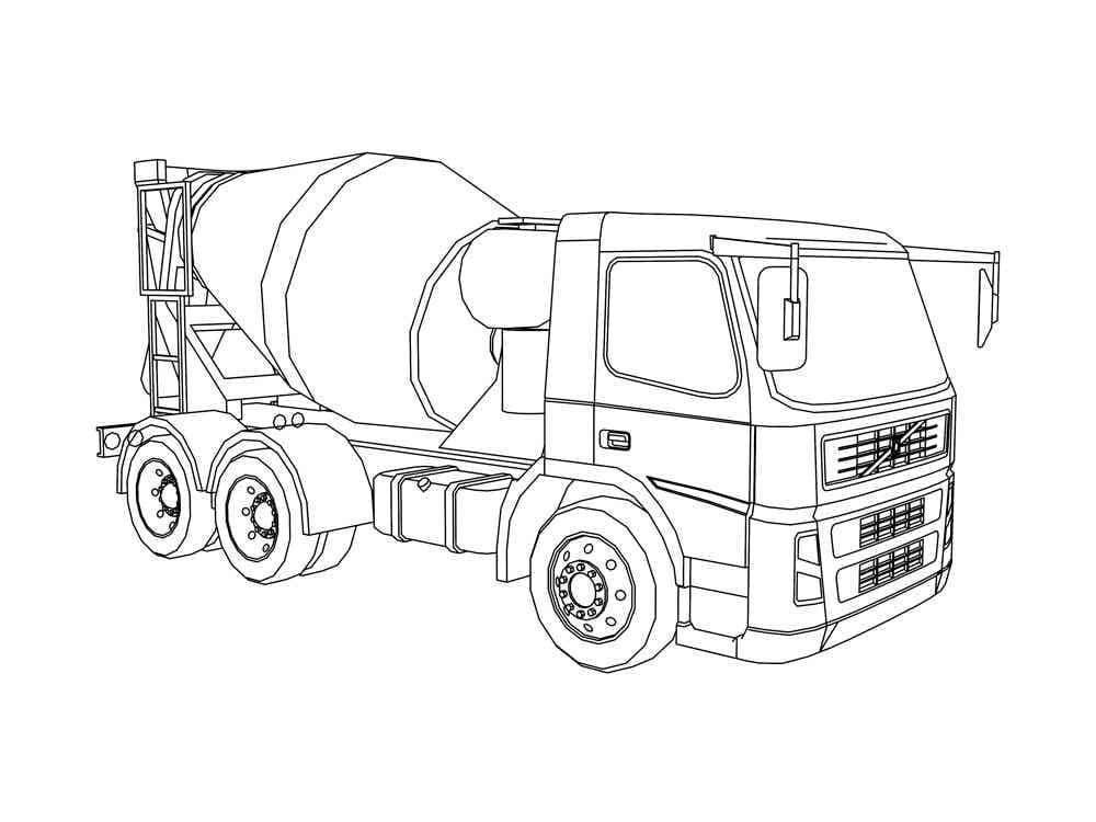 Coloriage Camion Toupie Pour les Enfants de 5 Ans
