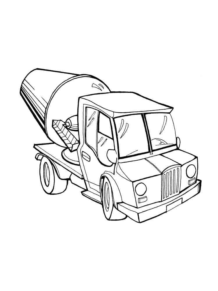 Coloriage Camion Toupie Pour les Enfants de 6 Ans