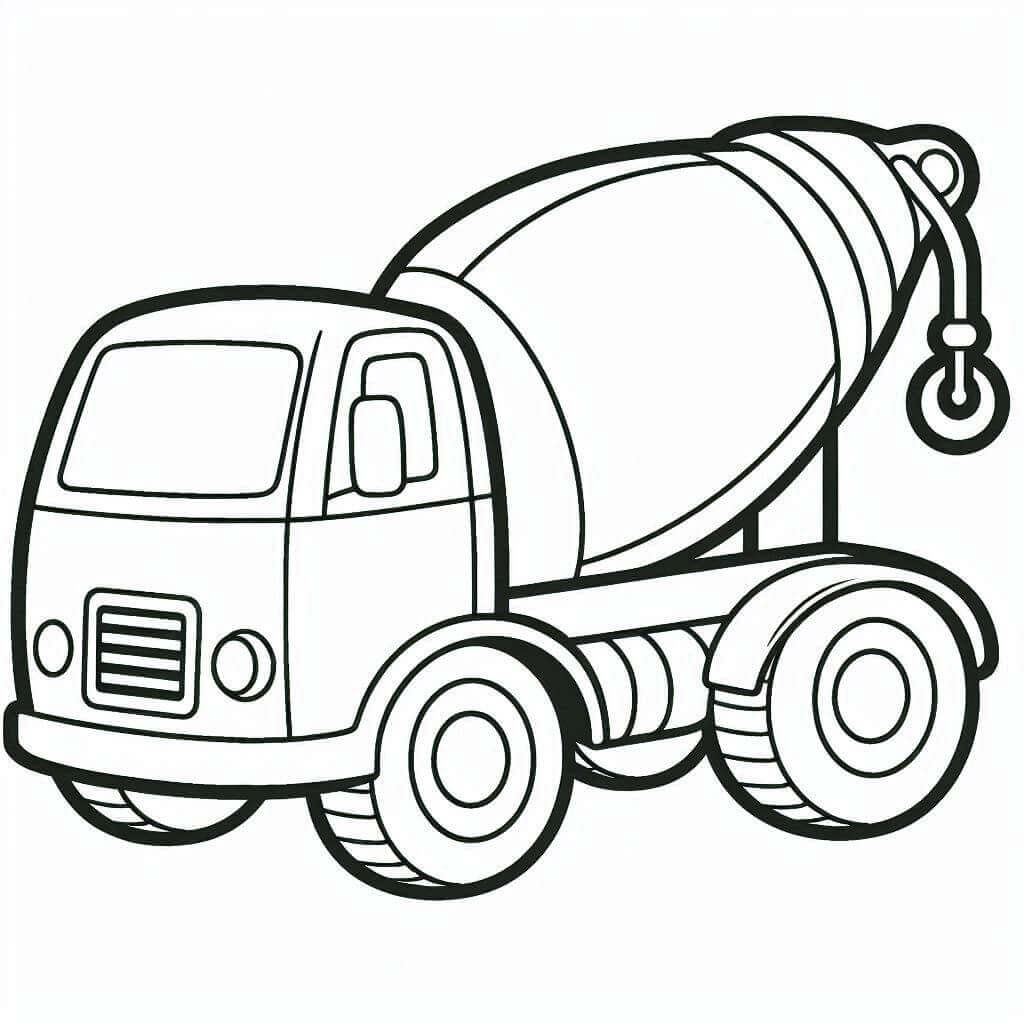 Coloriage Camion Toupie Pour les Enfants