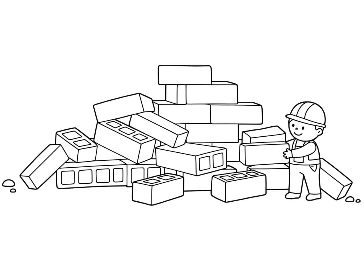 Coloriage Chantier de Construction