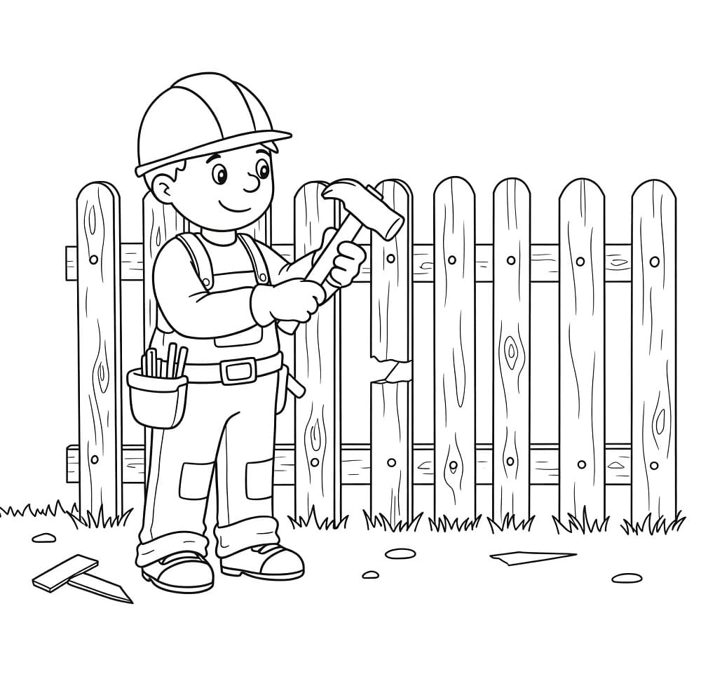 Coloriage Chantier Gratuit Pour Enfants