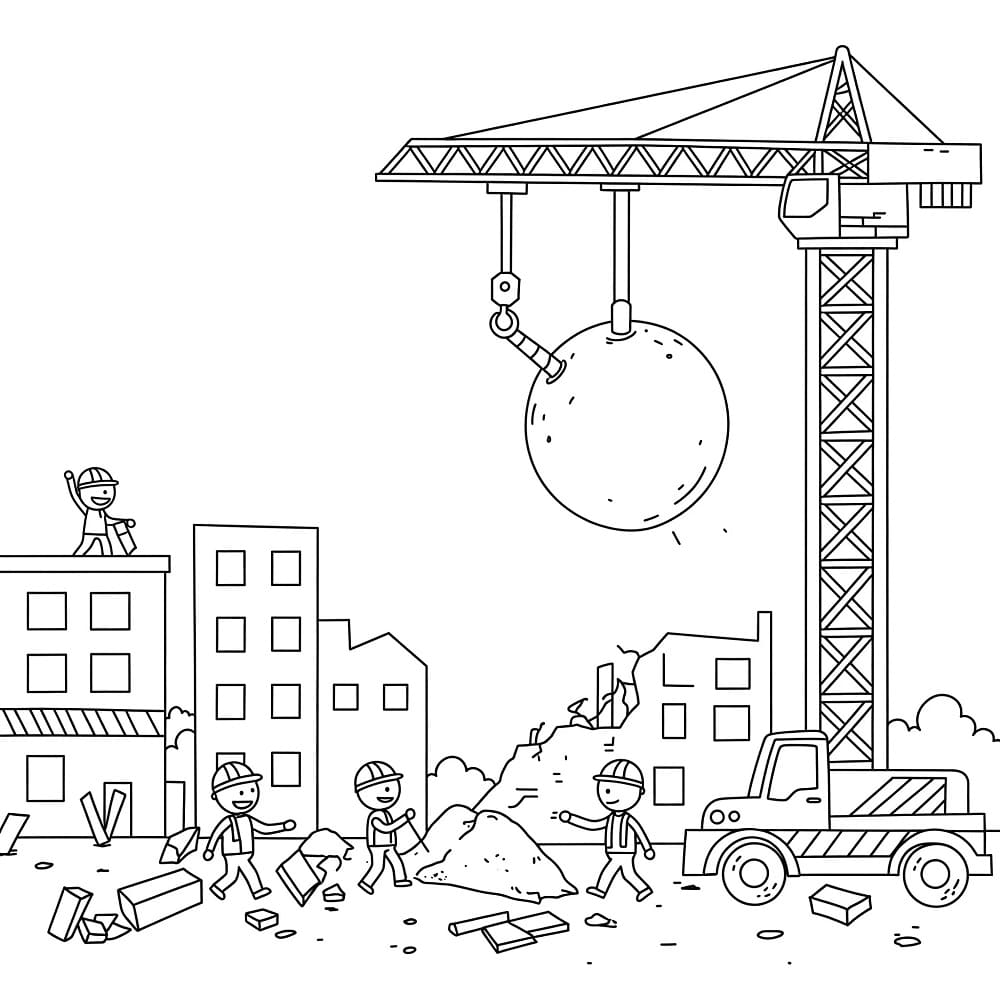 Coloriage Chantier Gratuit