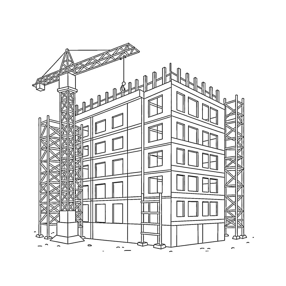 Coloriage Chantier Imprimable Gratuit Pour Enfants