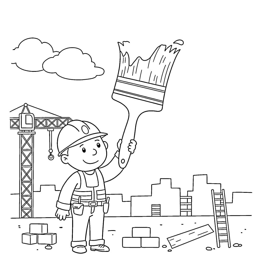 Coloriage Chantier Imprimable Gratuit