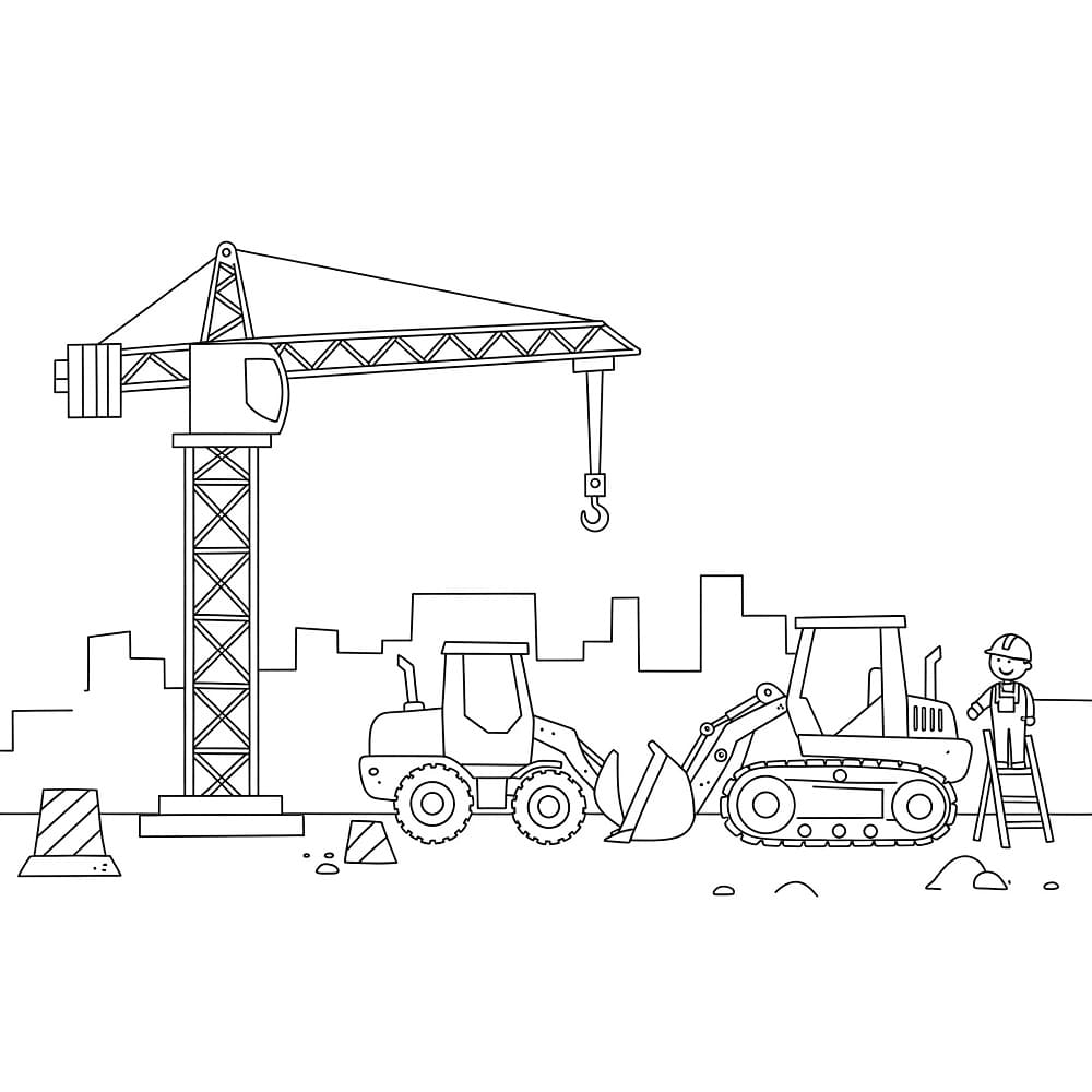 Coloriage Chantier Imprimable