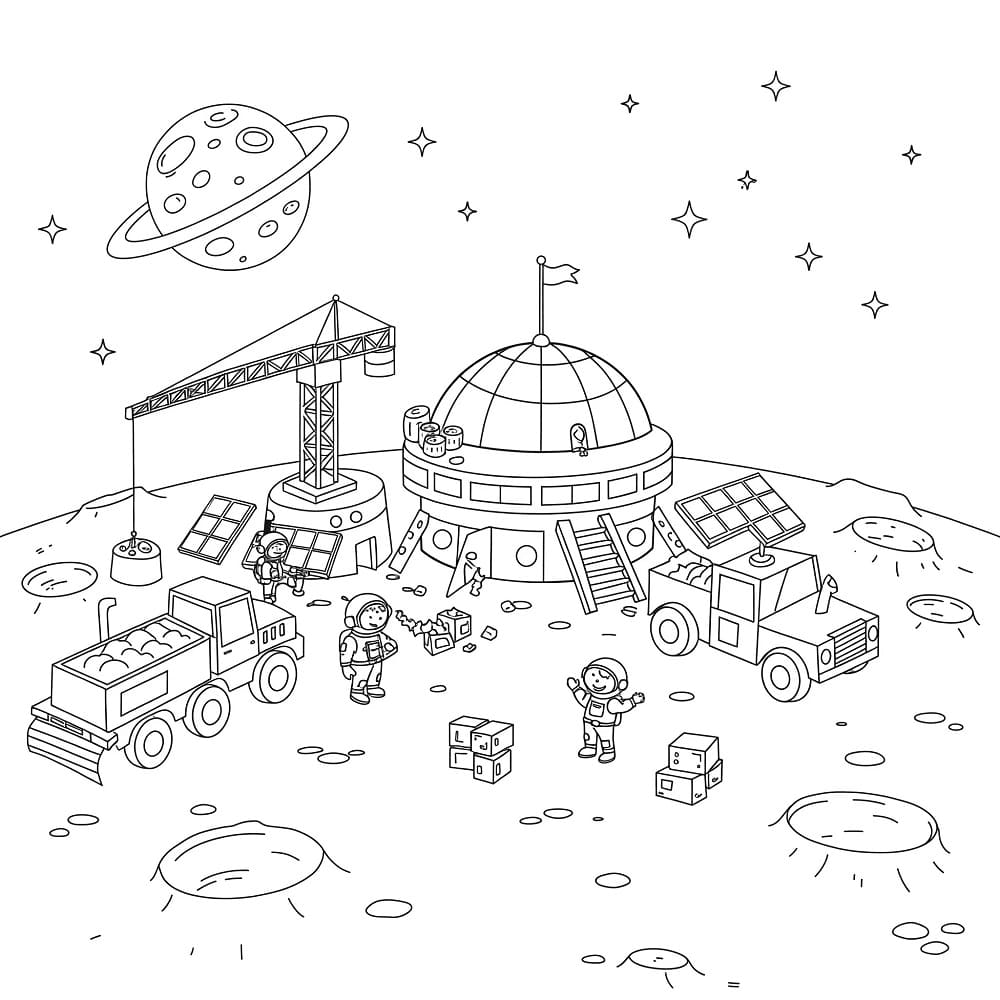 Coloriage Chantier Pour Enfants