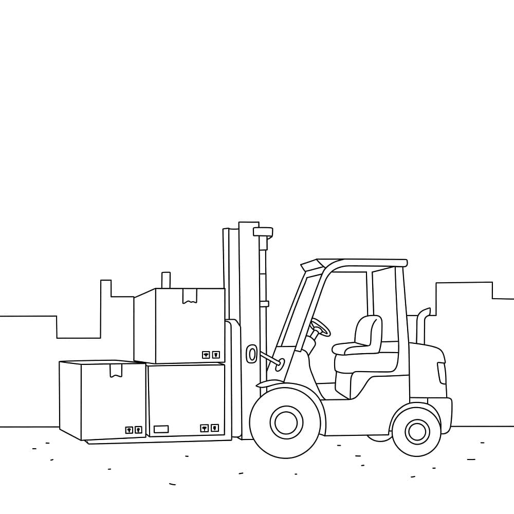 Coloriage Chantier Pour les Enfants de 2 Ans