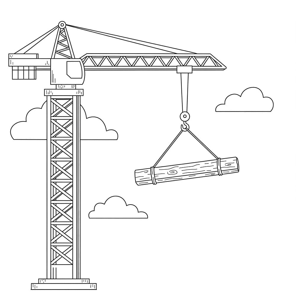 Coloriage Chantier Pour les Enfants de 3 Ans