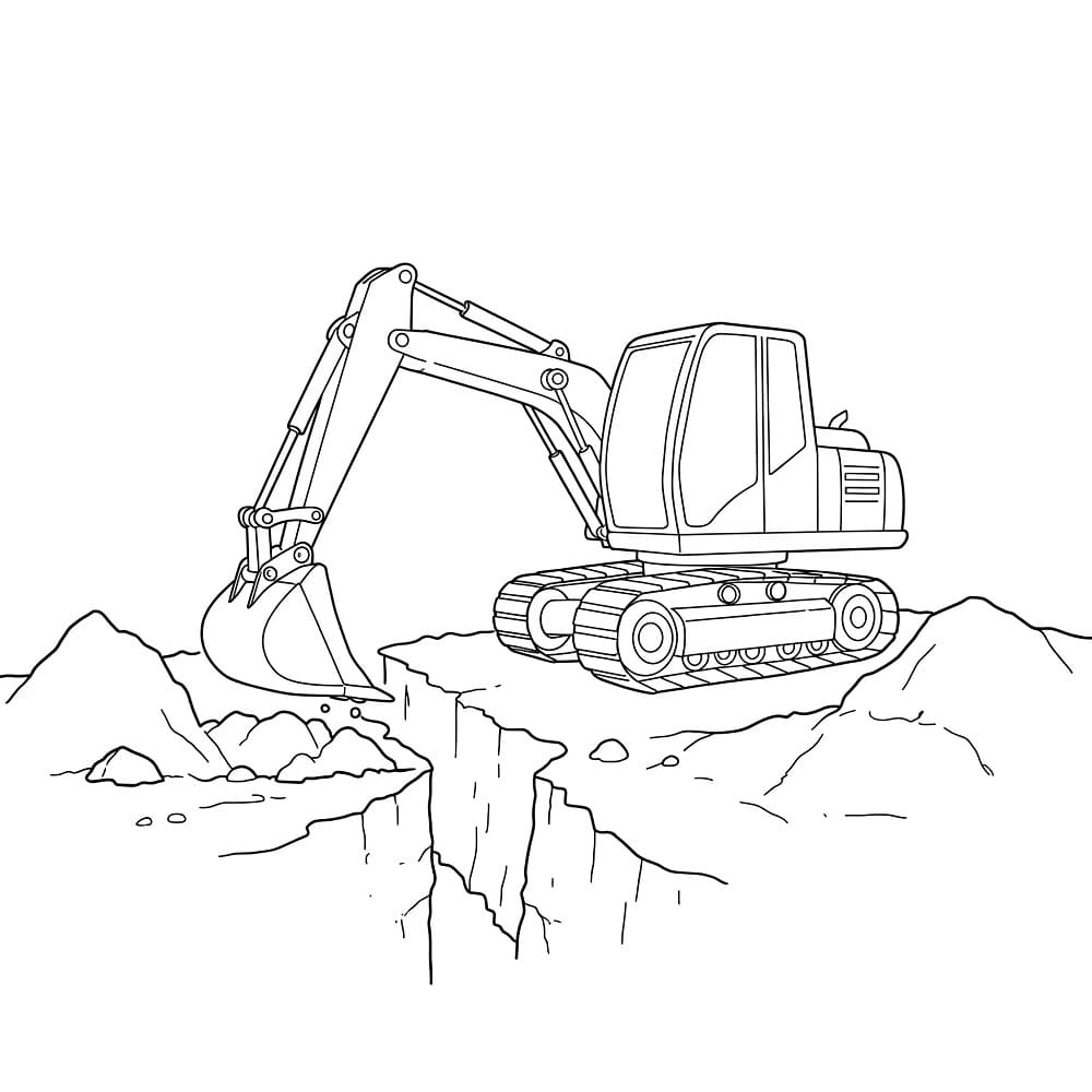 Coloriage Chantier Pour les Enfants de 5 Ans