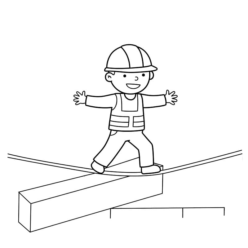 Coloriage Chantier Pour les Enfants