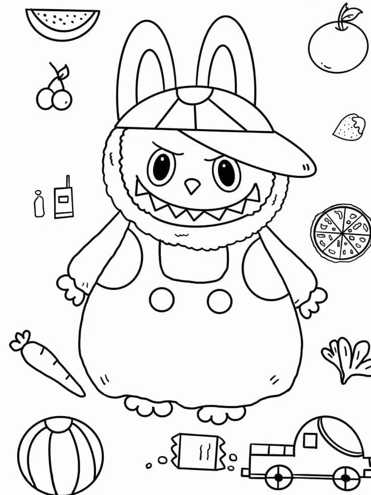Coloriage Charmant Labubu