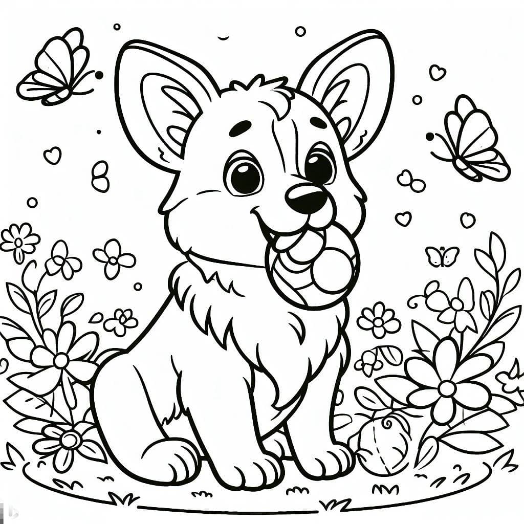 Coloriage Corgi