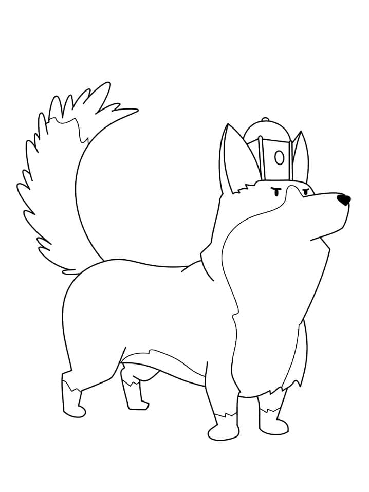 Coloriage Corgi Imprimable Gratuit Pour les Enfants